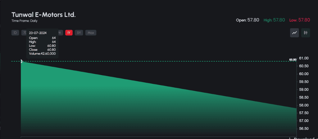 Tunwal E-Motor share price